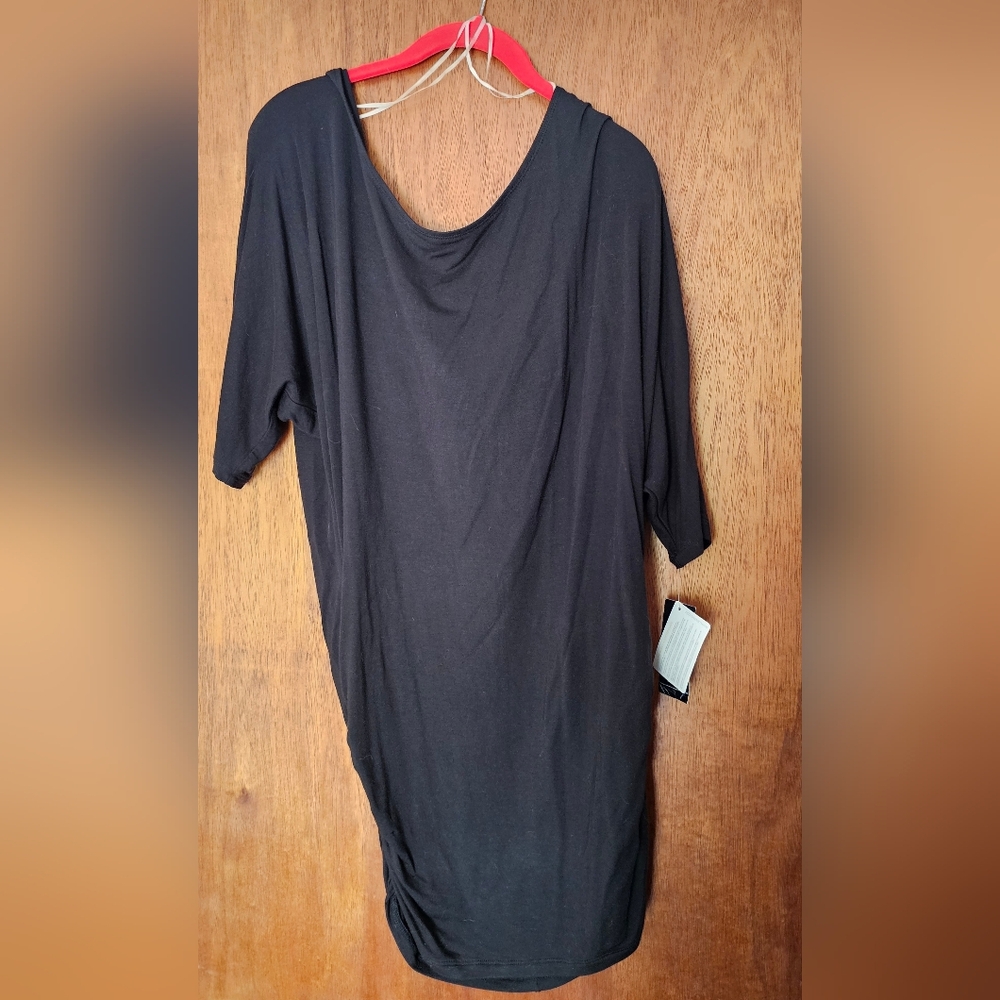 Elegant Black Draped Dress